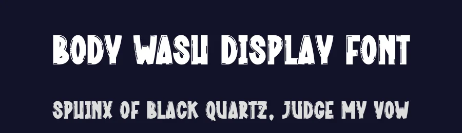 Body Wash Display Font by creativeletter — Display Font — thumbnail 2