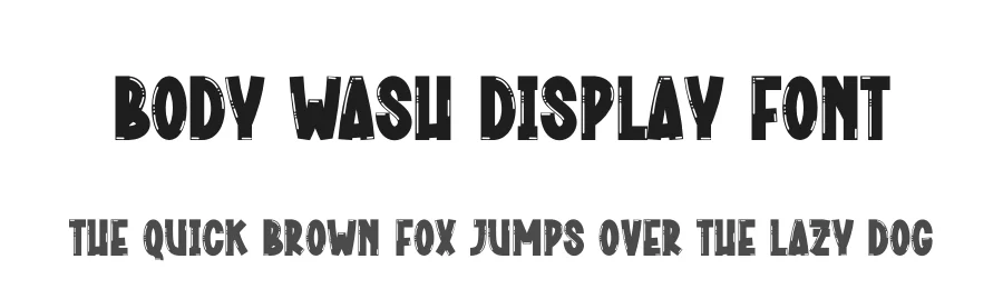 Body Wash Display Font by creativeletter — Display Font