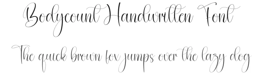 Bodycount Handwritten Font by creativeletter — Script Handwritten Font