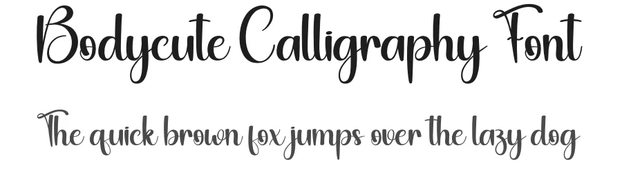 Bodycute Calligraphy Font by creativeletter — Script Handwritten Font