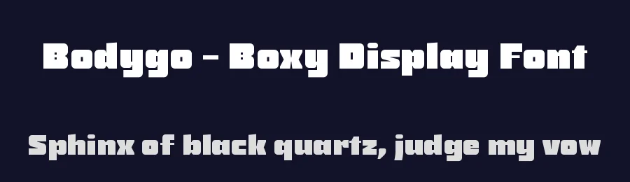 Bodygo – Boxy Display Font by Almarkhatype — Display Font — thumbnail 2