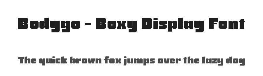 Bodygo – Boxy Display Font by Almarkhatype — Display Font