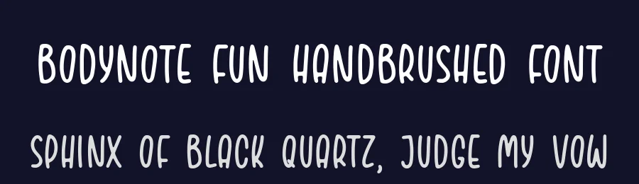 BODYNOTE Fun Handbrushed Font by balpirick — Script Handwritten Font — thumbnail 2