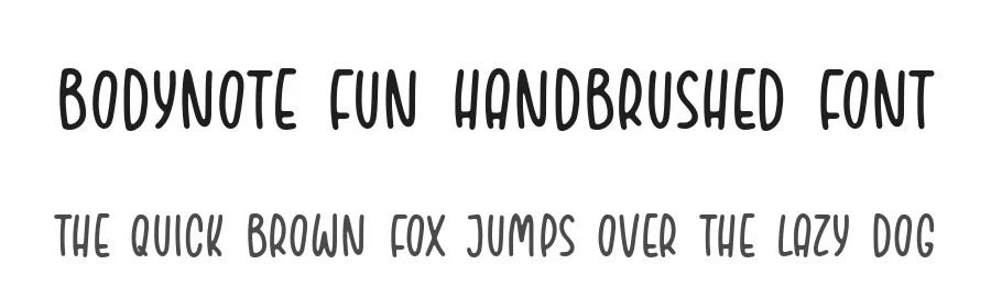 BODYNOTE Fun Handbrushed Font by balpirick — Script Handwritten Font