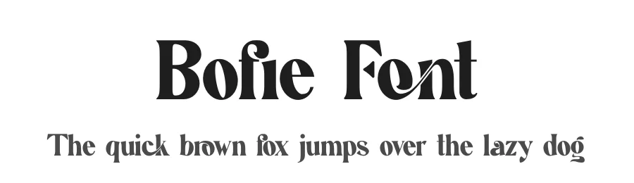 Bofie Font by yaqublekker — Display Font