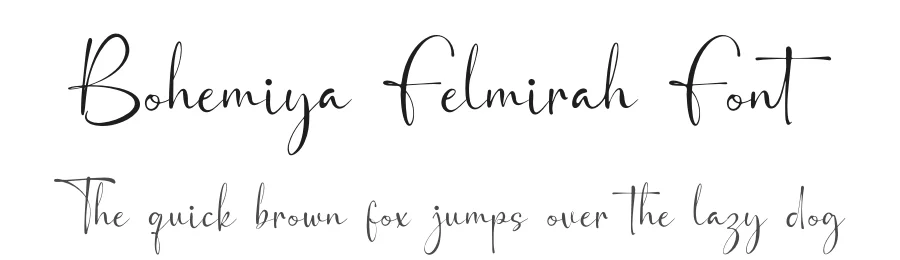 Bohemiya Felmirah Font by Denustudios — Script Handwritten Font