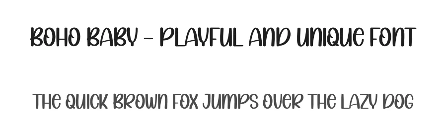 Boho Baby – Playful And Unique Font by creativeletter — Display Font
