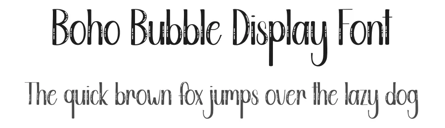 Boho Bubble Display Font by creativeletter — Display Font