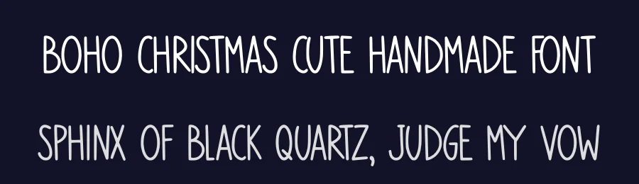 Boho Christmas Cute Handmade Font by Craftedtype — Decorative Font — thumbnail 2
