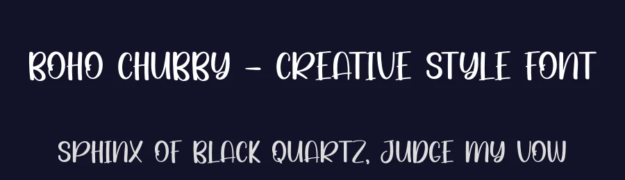Boho Chubby – Creative Style Font by creativeletter — Display Font — thumbnail 2