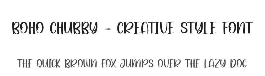 Boho Chubby – Creative Style Font by creativeletter — Display Font