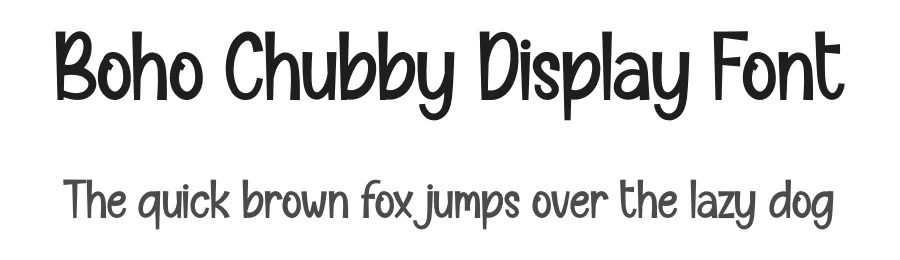 Boho Chubby Display Font by creativeletter — Script Handwritten Font