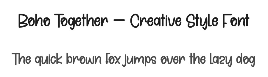 Boho Together – Creative Style Font by andikastudio — Display Font