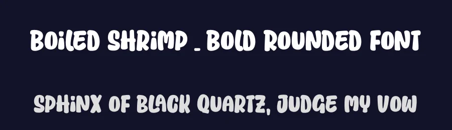 Boiled Shrimp – Bold Rounded font by [email protected] — Decorative Font — thumbnail 2