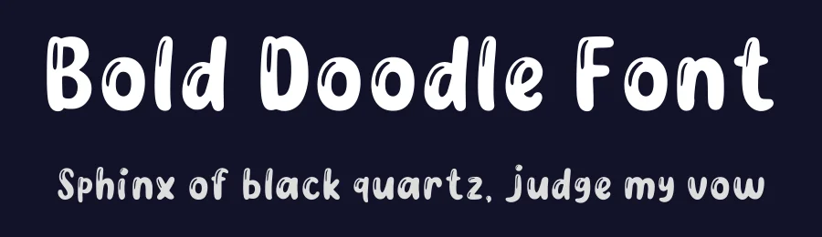 Bold Doodle Font by Graphical World — Display Font — thumbnail 2