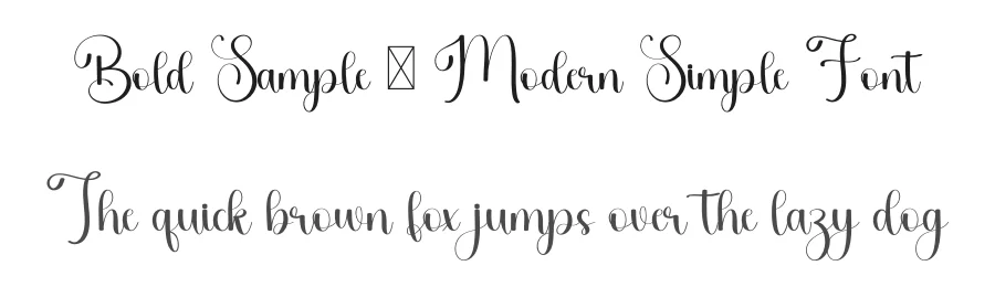 Bold Sample – Modern Simple Font by freshtypeink — Script Handwritten Font
