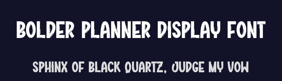 Bolder Planner Display Font by creativeletter — Display Font — thumbnail 2
