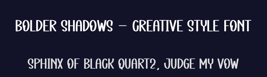 Bolder Shadows – Creative Style Font by andikastudio — Display Font — thumbnail 2