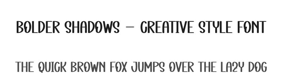 Bolder Shadows – Creative Style Font by andikastudio — Display Font