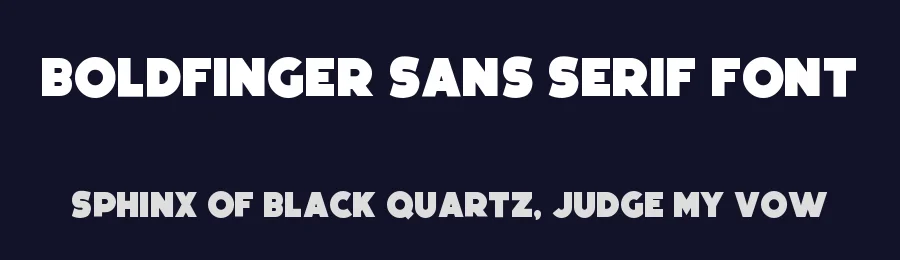 Boldfinger Sans Serif Font by imagex — Sans Serif Font — thumbnail 2