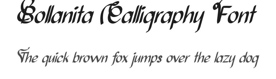 Bollanita Calligraphy Font by andikastudio — Script Handwritten Font
