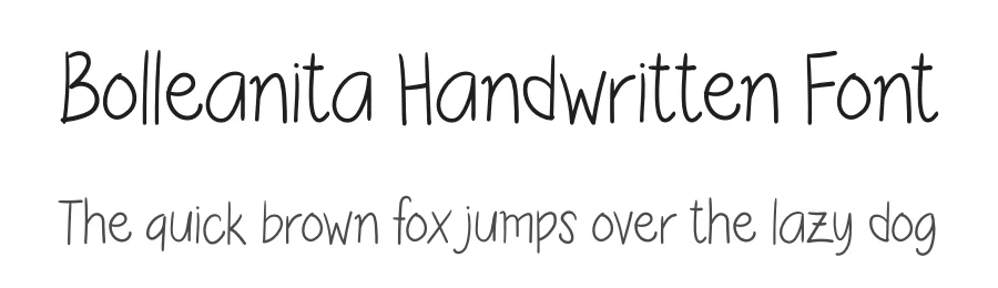 Bolleanita Handwritten Font by andikastudio — Script Handwritten Font