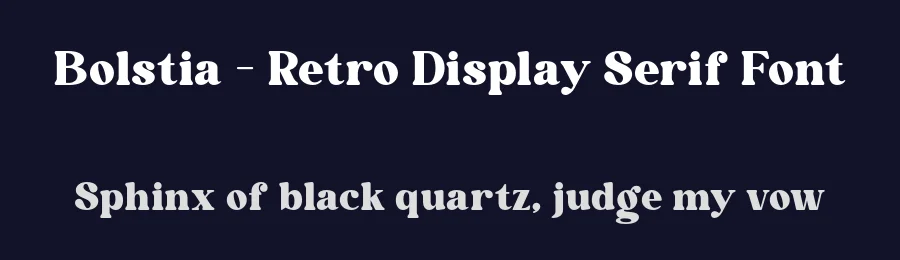 Bolstia – Retro Display Serif Font by roomspace.cl — Display Font — thumbnail 2