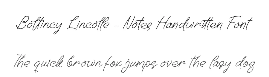 Boltincy Lincolle – Notes Handwritten Font by stylishtype.co — Script Handwritten Font