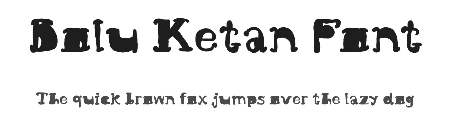 Bolu Ketan Font by Jelek Type — Display Font