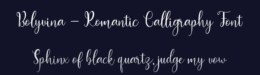 Bolyvina – Romantic Calligraphy Font by Almarkhatype — Script Handwritten Font — thumbnail 2
