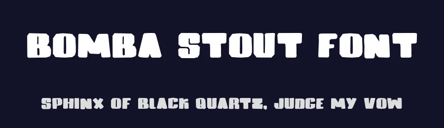 Bomba Stout Font by Fhumulani Nemulodi — Display Font — thumbnail 2