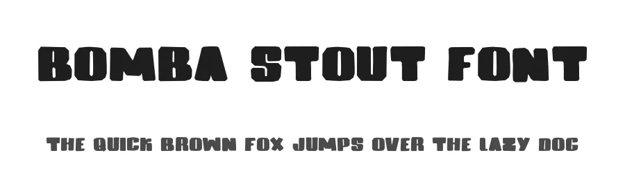 Bomba Stout Font by Fhumulani Nemulodi โ Display Font