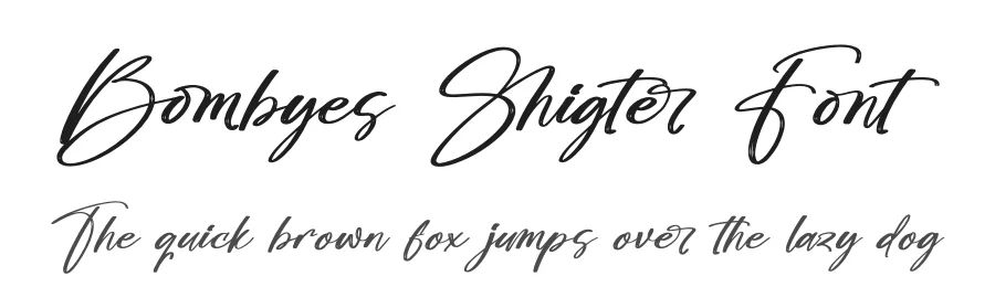 Bombyes Shigter Font by stylishtype.co — Script Handwritten Font