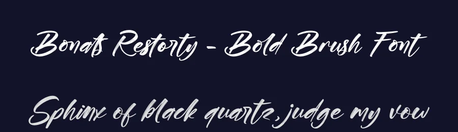 Bonats Restorty – Bold Brush Font by stylishtype.co — Script Handwritten Font — thumbnail 2