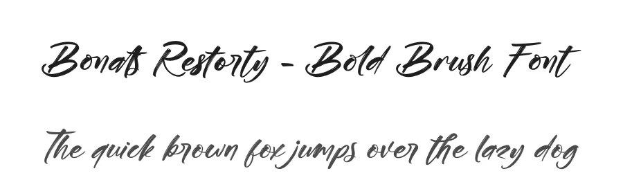 Bonats Restorty – Bold Brush Font by stylishtype.co — Script Handwritten Font
