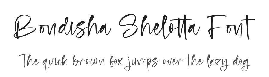 Bondisha Shelotta Font by glorytype — Script Handwritten Font