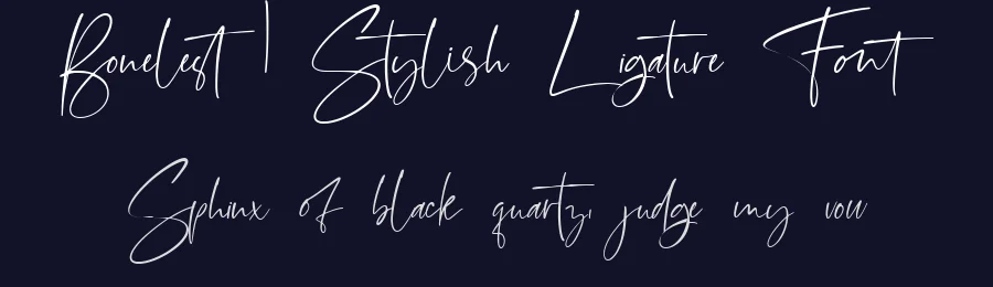 Bonelest | Stylish Ligature Font by pentagonistudio — Script Handwritten Font — thumbnail 2