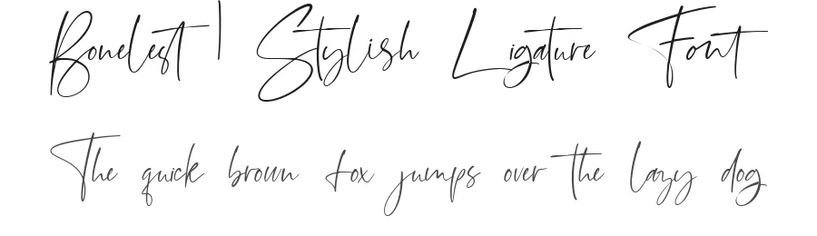Bonelest | Stylish Ligature Font by pentagonistudio — Script Handwritten Font