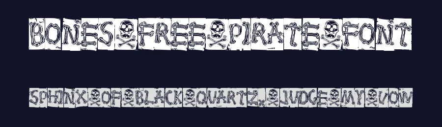 Bones Free Pirate Font by Igor Grovich — Decorative Font — thumbnail 2