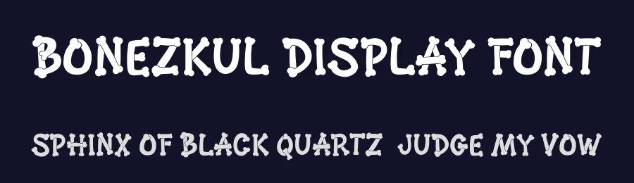 Bonezkul Display Font by Mighty Gummy Factory — Display Font — thumbnail 2