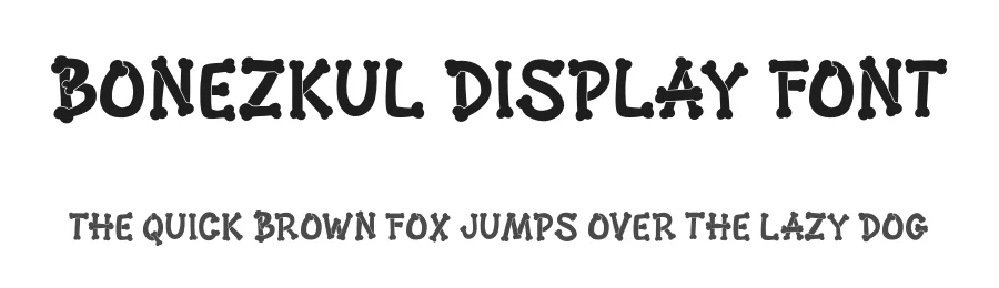 Bonezkul Display Font by Mighty Gummy Factory — Display Font
