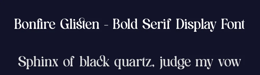 Bonfire Glisten – Bold Serif Display Font by timelesstype.co — Display Font — thumbnail 2