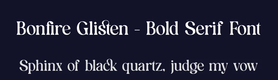 Bonfire Glisten – Bold Serif Font by timelesstype.co — Display Font — thumbnail 2