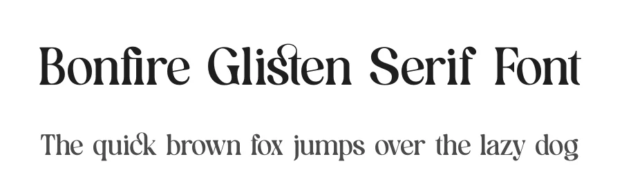 Bonfire Glisten Serif Font by timelesstype.co — Serif Font