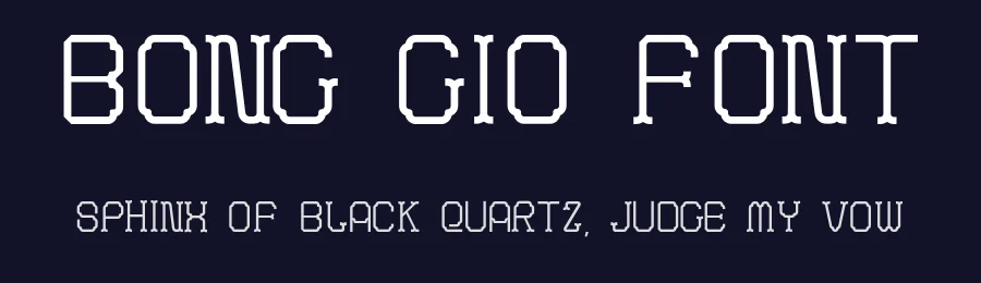 Bong Gio Font by Vu Pham — Display Font — thumbnail 2