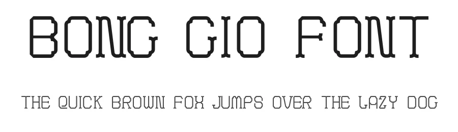 Bong Gio Font by Vu Pham — Display Font
