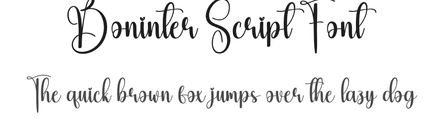 Boninter Script Font by creativeletter — Script Handwritten Font