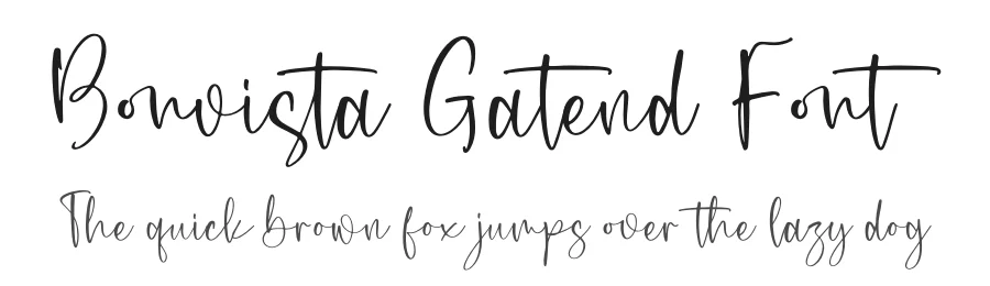 Bonvista Gatend Font by letterfabric — Script Handwritten Font