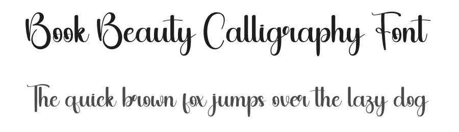 Book Beauty Calligraphy Font by andikastudio — Script Handwritten Font