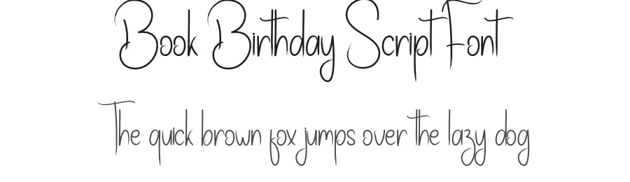 Book Birthday Script Font by creativeletter — Script Handwritten Font